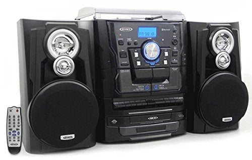 Jensen Shelf Stereo with Turntable, 3 CD Player / Changer & Dual Cassette