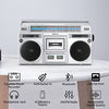 Retro 1980s Style Bluetooth Boombox with AM/FM Shortwave Radio & Cassette Tape Player Recorder