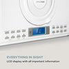 AUNA Wall Mountable Home Stereo System With Front-Loading CD Player, FM Tuner & Bluetooth