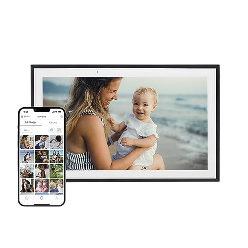 Skylight 15" Digital Picture Frame WiFi Enabled with Load from Phone Capability, Touch Screen Digital Photo Frame Display - Customizable Gift for Friends and Family - Black