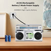 1980s style retro boombox with high capicity battery