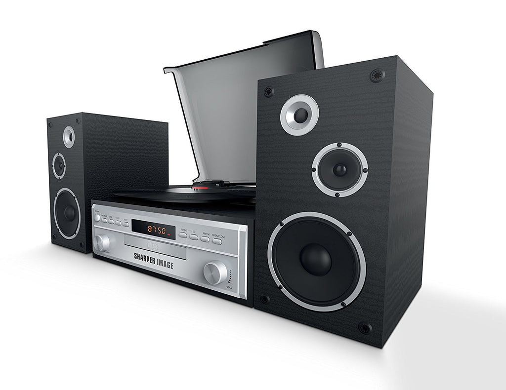 Sharper Image Turntable with Speakers, Radio and CD Bluetooth