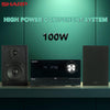 Sharp 200W Audio System with Wireless Bluetooth Streaming & MP3/CD Player, USB Port, AM/FM Digital Tuner, Aux Input