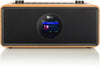 Ocean Digital WR-860 FM Wi-Fi Internet Radio with Stereo Speakers, Alarm Clock, Sleep Timer, Line Out, Aux in, Stress Relief, Relaxation and Sleep Aid, 2.4" Color