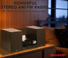 Sharp 200W Audio System with Wireless Bluetooth Streaming & MP3/CD Player, USB Port, AM/FM Digital Tuner, Aux Input