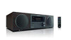 Sharp Vintage Style Modern Retro Look Micro Component Wireless Bluetooth Audio Streaming & Cd Player Wood Speaker System + Remote, USB Port for MP3 Playback, Am/FM Stereo Digital Tuner, Aux, Brown Oak