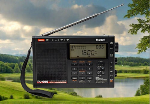 TECSUN PL680 PLL FM/Stereo MW LW SW SSB AIR Band BLACK COLOR