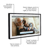 Skylight Touchscreen 15" Digital Picture Frame WiFi Enabled with Load from Phone Capability, Touch Screen Digital Photo Frame Display - Customizable Gift for Friends and Family - Black