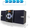 Compact Bluetooth CD Stereo Shelf System with CD Player, FM Radio Headphone Jack,  AUX-Input