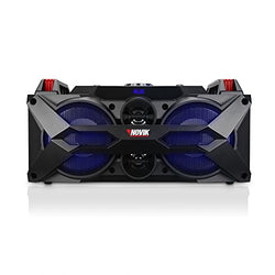NOVIK NEO Twister 4 Bluetooth 300W (RMS) Rechargeable Battery. Portable Party Audio System with Audio Rhythmic Lights Microphone and Remote Control 