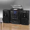 JENSEN Shelf Stereo System with Bluetooth, Turntable, 3-CD Changer & Dual Cassette