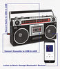 Classic 80s Style Retro Boombox Cassette Player Recorder with AM/FM/SW Radio