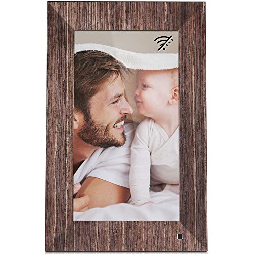 NIX Lux 13 Inch Digital Picture Frame (Non-WiFi) with Real Wood Finish - HD Display, Auto-Rotate, Motion Sensor and USB/SD Card Supported
