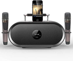 RHM Karaoke PA Speaker System with 2 Wireless Microphones Bluetooth/AUX/USB/SD