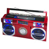 Studebaker 80's Retro Street Bluetooth Boombox with Radio, CD Player red color