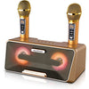 Portable Karaoke Machine for Kids with Bluetooth Speakers, 2 Wireless Microphones & PA System