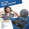 KLIM Boombox CD Player Audio System AM/FM Radio with CD Player MP3 Bluetooth AUX USB