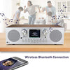 Ocean Digital WR-800D FM Wi-Fi Internet Radio Alarm Clock Stereo Speakers Micro SD Line Out Aux in 30,000+ Stations 2.8" Color Display Wooden Casing