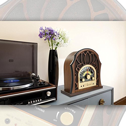 Pyle Vintage Style Stereo with Bluetooth, USB, MP3 Player, AM/FM
