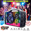Mobi7e High Performance Boombox with Bluetooth, NFC, USB Recording, LED Lights, AUX-In, FM Radio, MP3, Mic/Guitar Input 