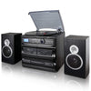 Trexonic Shelf Stereo System With CD, Turntable, Dual Cassette Player, Bluetooth & Radio