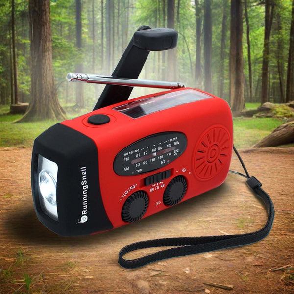 RunningSnail Emergency Hand Crank Self Powered AM/FM NOAA Solar Weather Radio