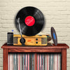 Vintage Nostalgia Vertical Standing Turntable with Bluetooth