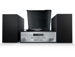 Sharper Image Turntable with Speakers, Radio and CD & Bluetooth