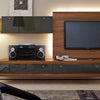 shelf stereo system with record player cd player and cassette player