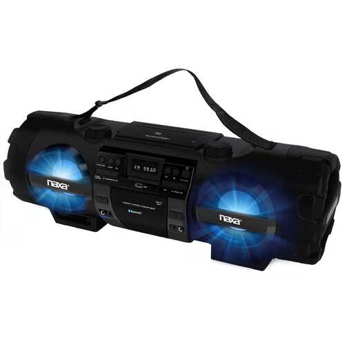 NAXA MP3/CD Bass Reflex Boombox and PA System with Bluetooth