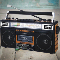 Supersonic Retro Boombox with AM/FM/SW Radio and Cassette