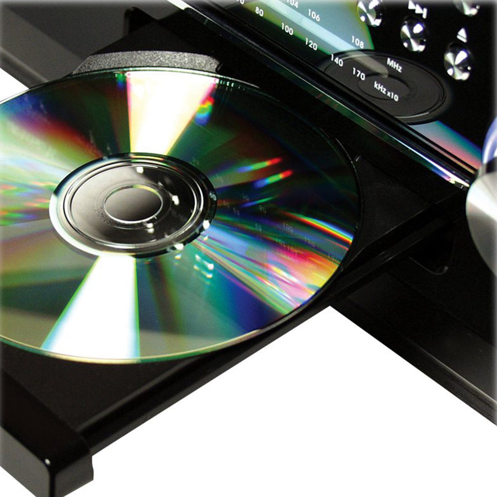 Jensen Shelf Stereo System with Turntable, CD, AM/FM Radio & Cassette